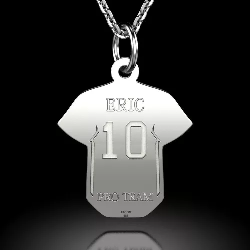 Αλυσίδα με ασημί κρεμαστό μοντέλο Πουκάμισο ποδοσφαίρου