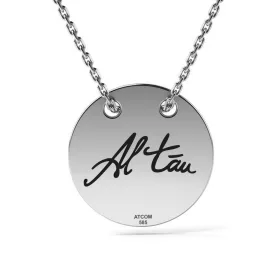   Ασημένια μενταγιόν αλυσίδα μοντέλο Al tau