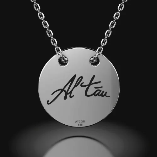 Ασημένια μενταγιόν αλυσίδα μοντέλο Al tau