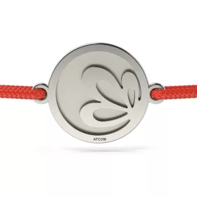   Ασημένιο βραχιόλι με χαραγμένο λουλούδι λωτού