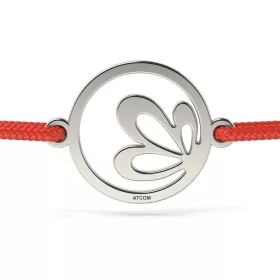   Ασημένιο βραχιόλι με μοντέλο λουλούδι Lotus