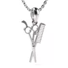 Αλυσίδα με ασημένιο μενταγιόν Ψαλίδι και χτένα