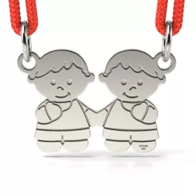   Ασημένιο μενταγιόν με κορδόνι μοντέλο του Brother's Boy