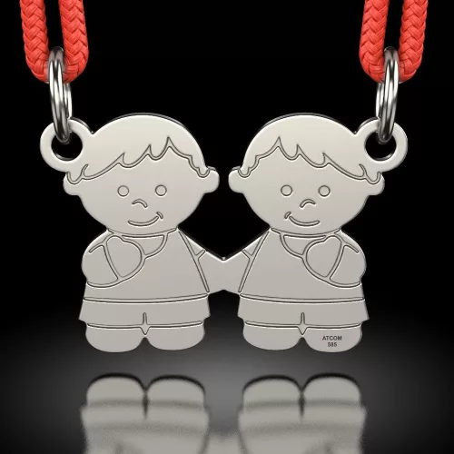 Ασημένιο μενταγιόν με κορδόνι μοντέλο του Brother's Boy