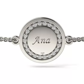   Βραχιόλι με ασημένια αλυσίδα Magic Coin Cristale