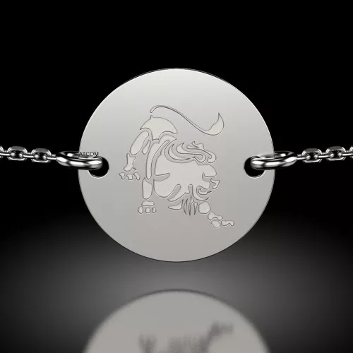 Βραχιόλι με ασημένια αλυσίδα μοντέλο Leo