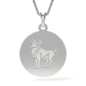   Ασημένια μενταγιόν αλυσίδα μοντέλο Aries