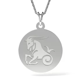   Ασημένια μενταγιόν αλυσίδα μοντέλο Capricorn