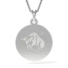   Ασημένια μενταγιόν αλυσίδα μοντέλο Taurus