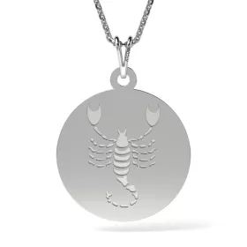   Ασημένια μενταγιόν αλυσίδα μοντέλο Scorpion