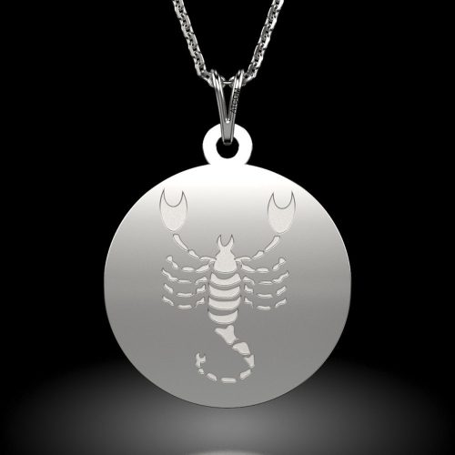 Ασημένια μενταγιόν αλυσίδα μοντέλο Scorpion