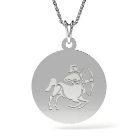   Ασημένια μενταγιόν αλυσίδα μοντέλο Τοξότης