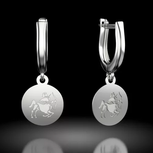 Ασημένια σκουλαρίκια μοντέλο Τοξότης