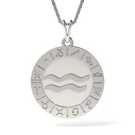   Ασημένια μενταγιόν αλυσίδα μοντέλο Aquarius