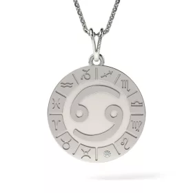   Ασημένια μενταγιόν αλυσίδα Cancer μοντέλο