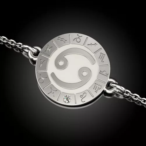 Βραχιόλι με ασημένια αλυσίδα μοντέλου καρκίνου