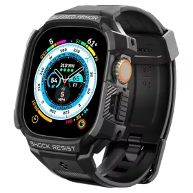   Curea Spigen Rugged Armor Pro pentru Apple Watch Ultra 1/2 (49 Mm) Negru