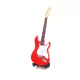 Miniatură chitara Indomini BMG-009, 15cm Mark Knopfler style, lemn de mahon, plastic și metal, 15,5 x 6 x 0,4 cm