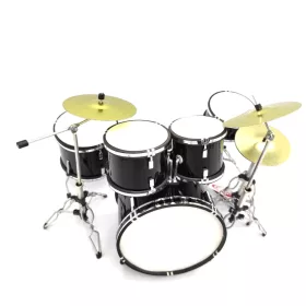   Miniatură set tobe negre Indomini MDR-0022, scara 1:5, 15 x 20 x 20 cm