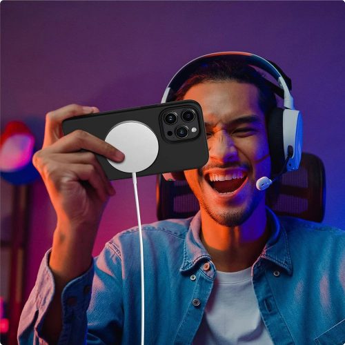 Θήκη MagSafe Silicone Tech-Protect για Apple iPhone 14 Pro Μαύρος