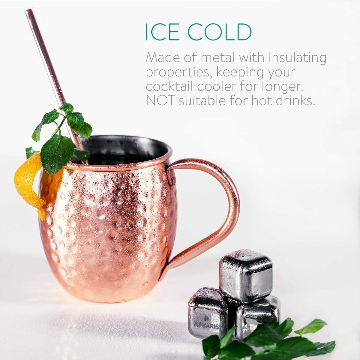 Set 4 Cani Moscow Mule Navaris, 500ml, cupru, 46859.01